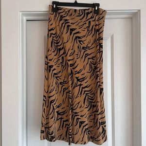 Madewell Slip Skirt in Tiger Stripe
